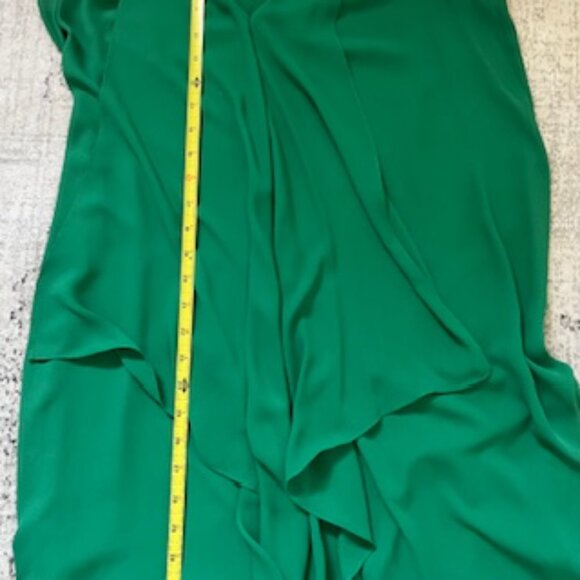 BCBG MAXAZRIA Green Maxi Dress with Asymmetric Hem Women's M - Picture 9 of 11